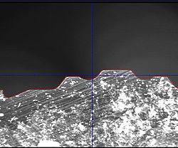 <p>检查刀具形状并将其设置为DXF标称轮廓所用软件功能。</p>