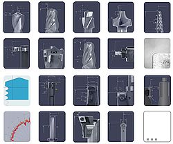 <p>曲轴刀具测量程序包包含曲轴刀具完整测量和设置所需全部测量程序。逼真的输入对话方便操作人员执行测量程序。</p>